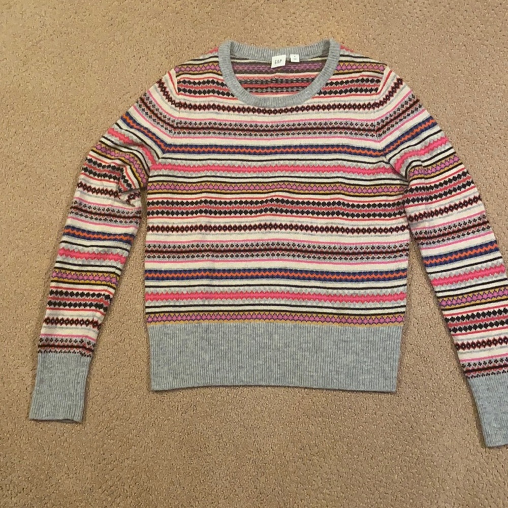 Gap wool/nylon fair isle sweater